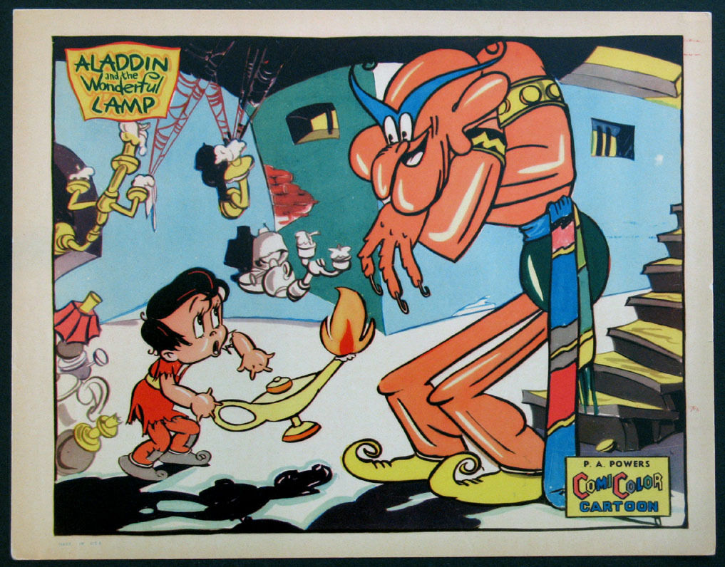 Aladdin And The Wonderful Lamp Ub Iwerks Cartoon 1934 Genie Lobby Card