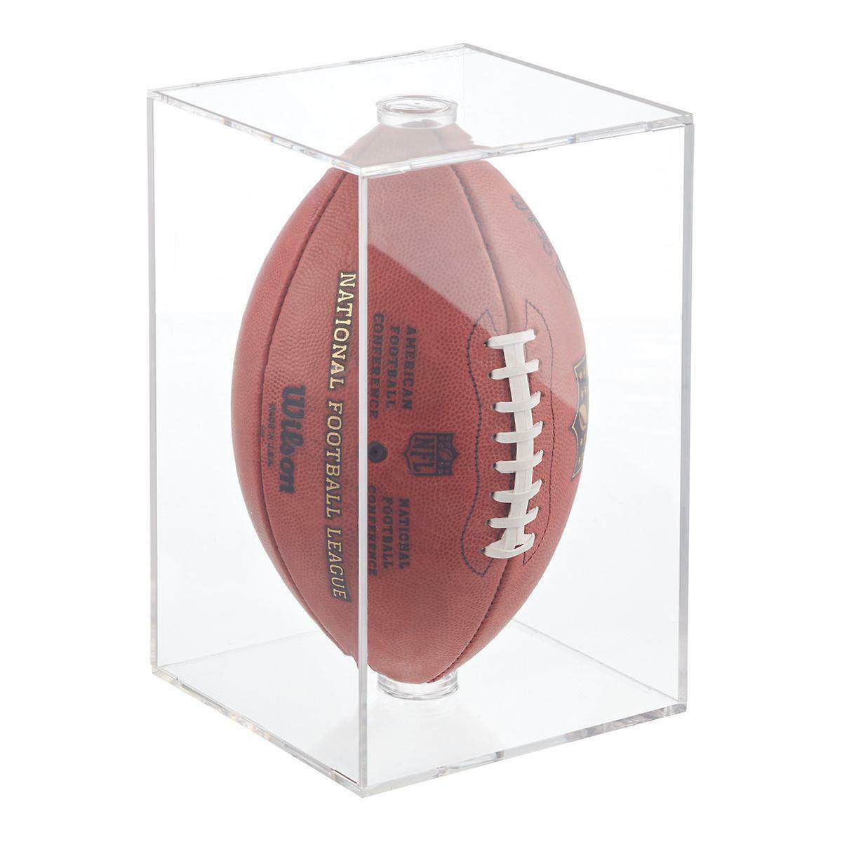 New Ballqube Football Holder Sports Memorabilia Display Case Box