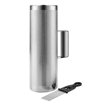 Metal Guiro With Scraper 4" X 12" - Stainless Steel Latin Percussion Instrument