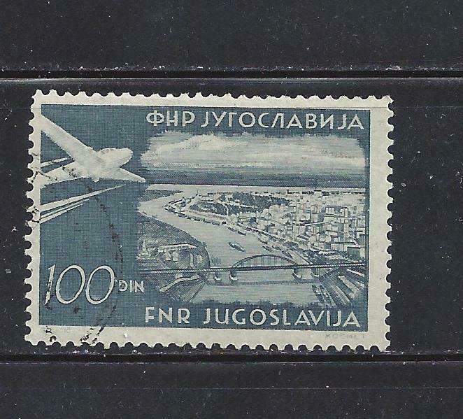 Yugoslavia - C42 - Used - 1951 -plane Over Belgrade