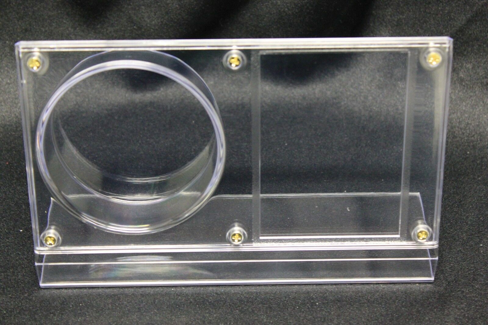Nhl Hockey Puck & Card Holder Display Crystal Clear Plastic Bcw Autograph Case