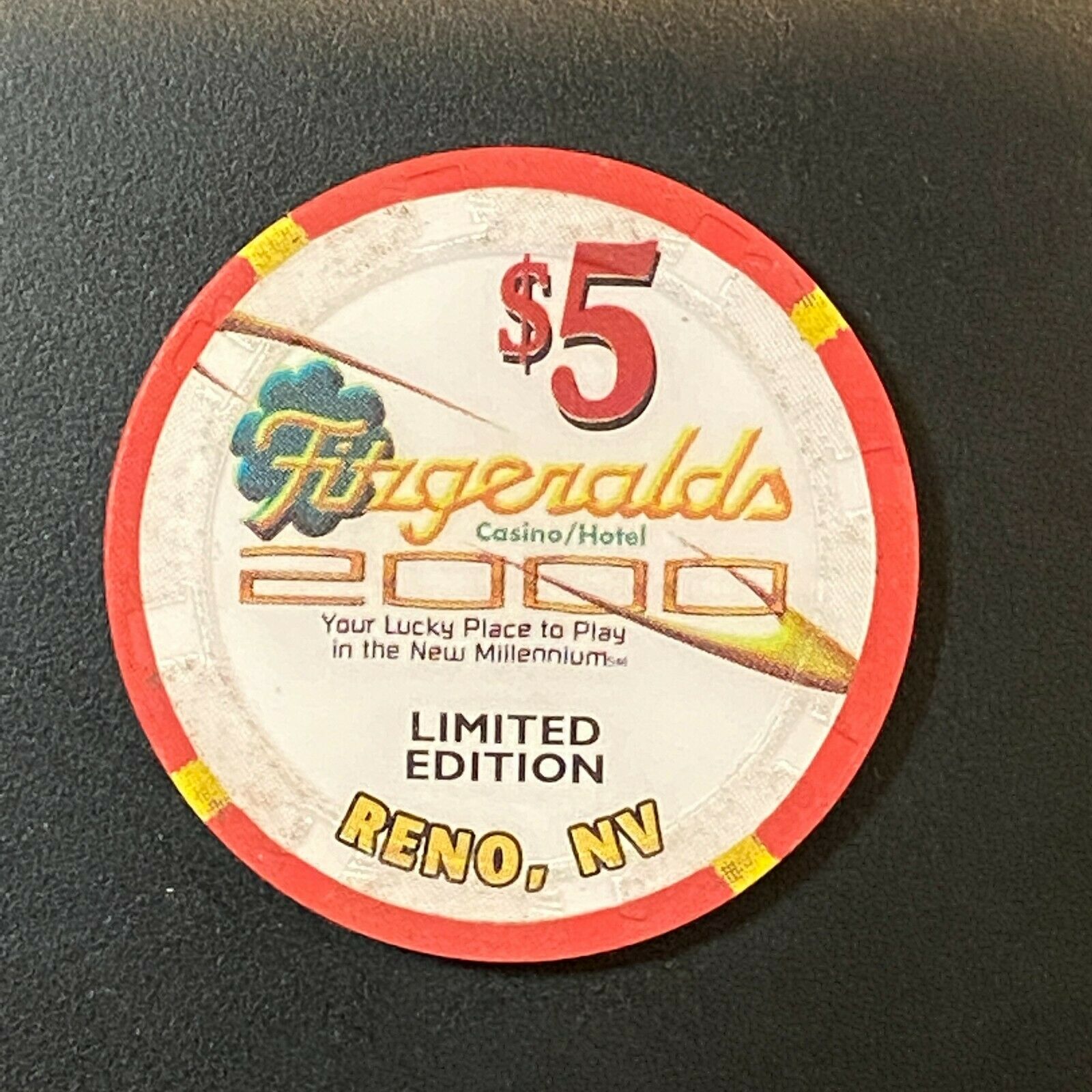 Fitzgeralds Casino $5 Casino Chip "millennium" Limited Edition, Reno, Nv