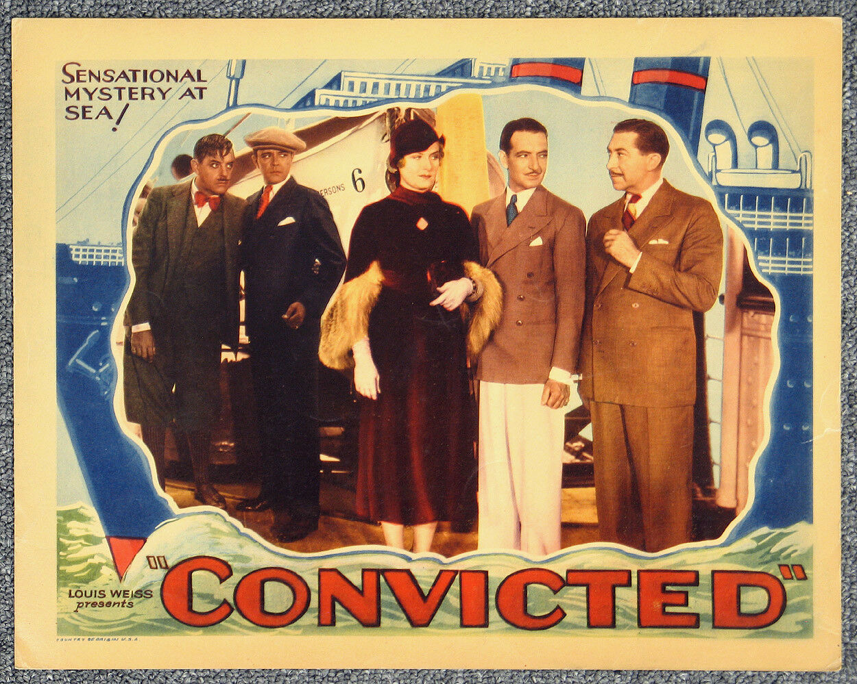 Convicted '31 Christy Cabanne Mystery Lobby Card Ship