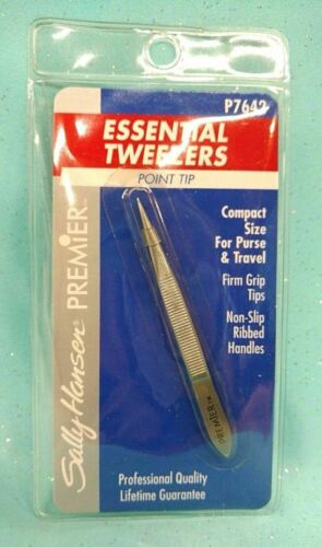 Sally Hansen Point Tip Tweezers Pointed Needle Ingrown Hair Splinter Compact New