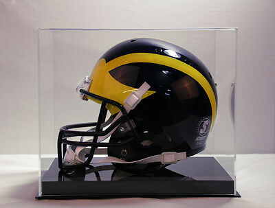 Football Helmet Nfl Solid Black Base 85% Uv Acrylic Memorabila Full Size Helmet