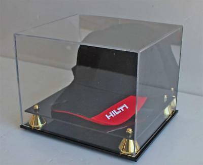 Acrylic Baseball Cap / Hat Display Case Stand, Mirrored Back, Uv Protection