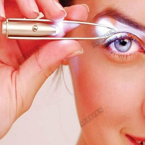 Eyelash Eyebrow Hair Removal Tweezer Remover Creative Makeup Tool With Led Light