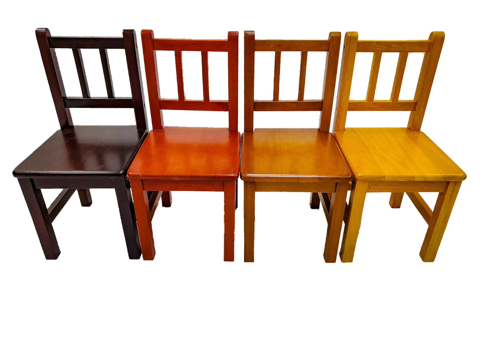Ehemco Kids Chairs Solid Hard Wood -set Of 2