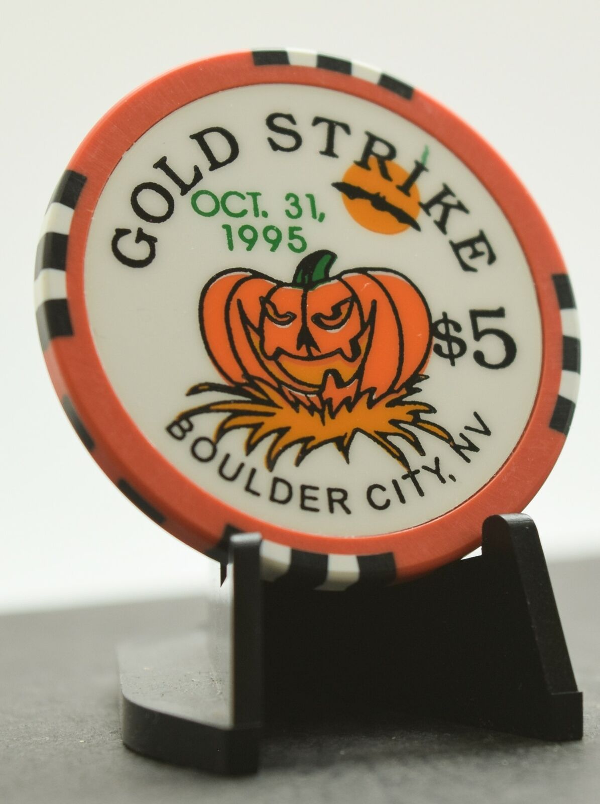 Gold Strike Casino $5 Chip Boulder City Nevada Bud Jones Halloween 1995