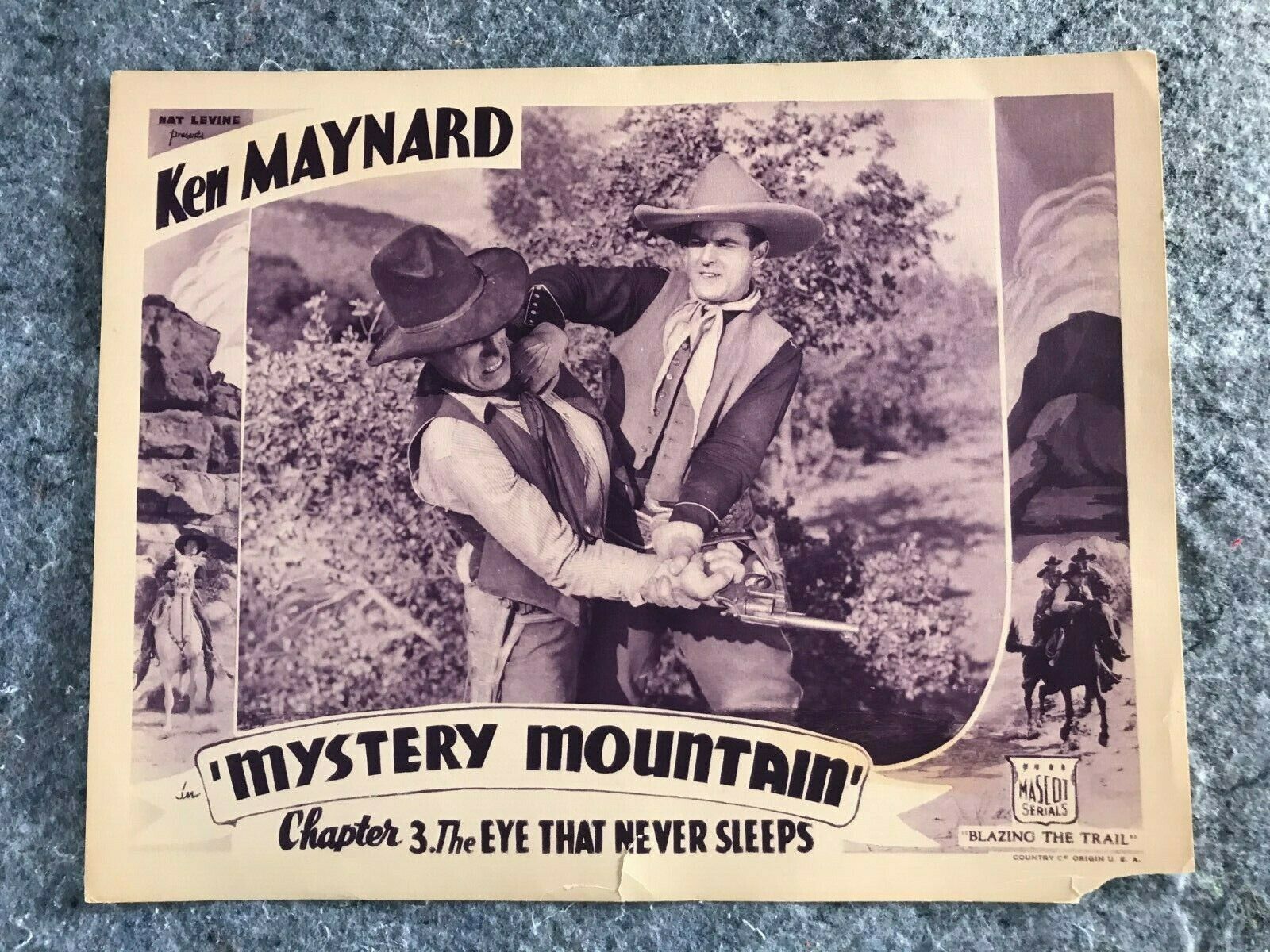 Mystery Mountain 1934 Original Chapter 3 Lobby Card 11"x14" (vg+) Ken Maynard